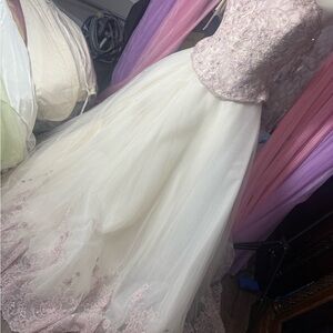 Elegant Pink and White Kids Dress